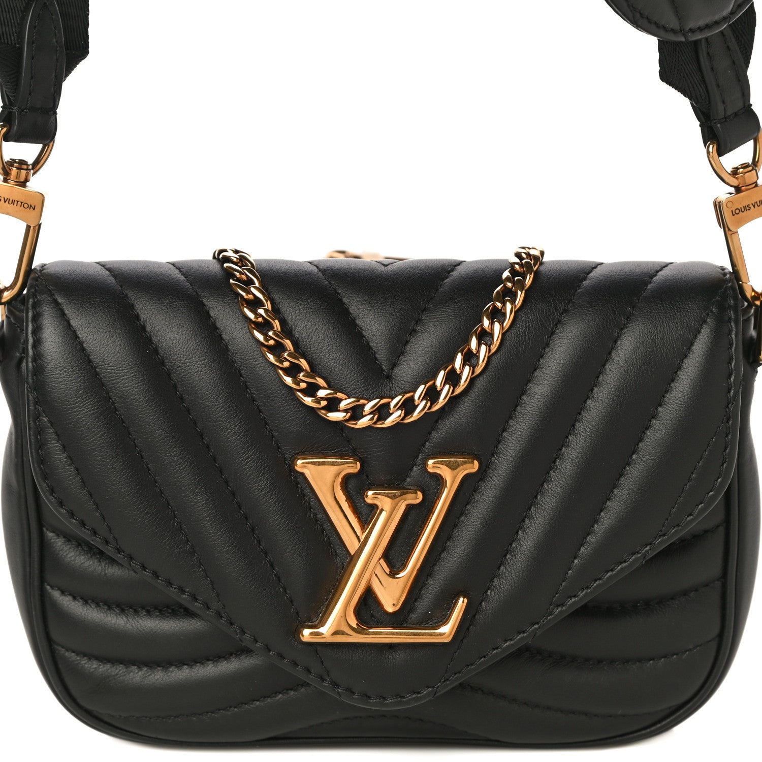 Louis Vuitton Calfskin New Wave Multi Pochette Black 7 of 13