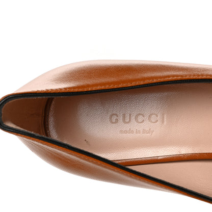 Gucci Malaga Kid GG Marmont Fringe 50mm Loafer Pumps 36 Cognac 7 of 9