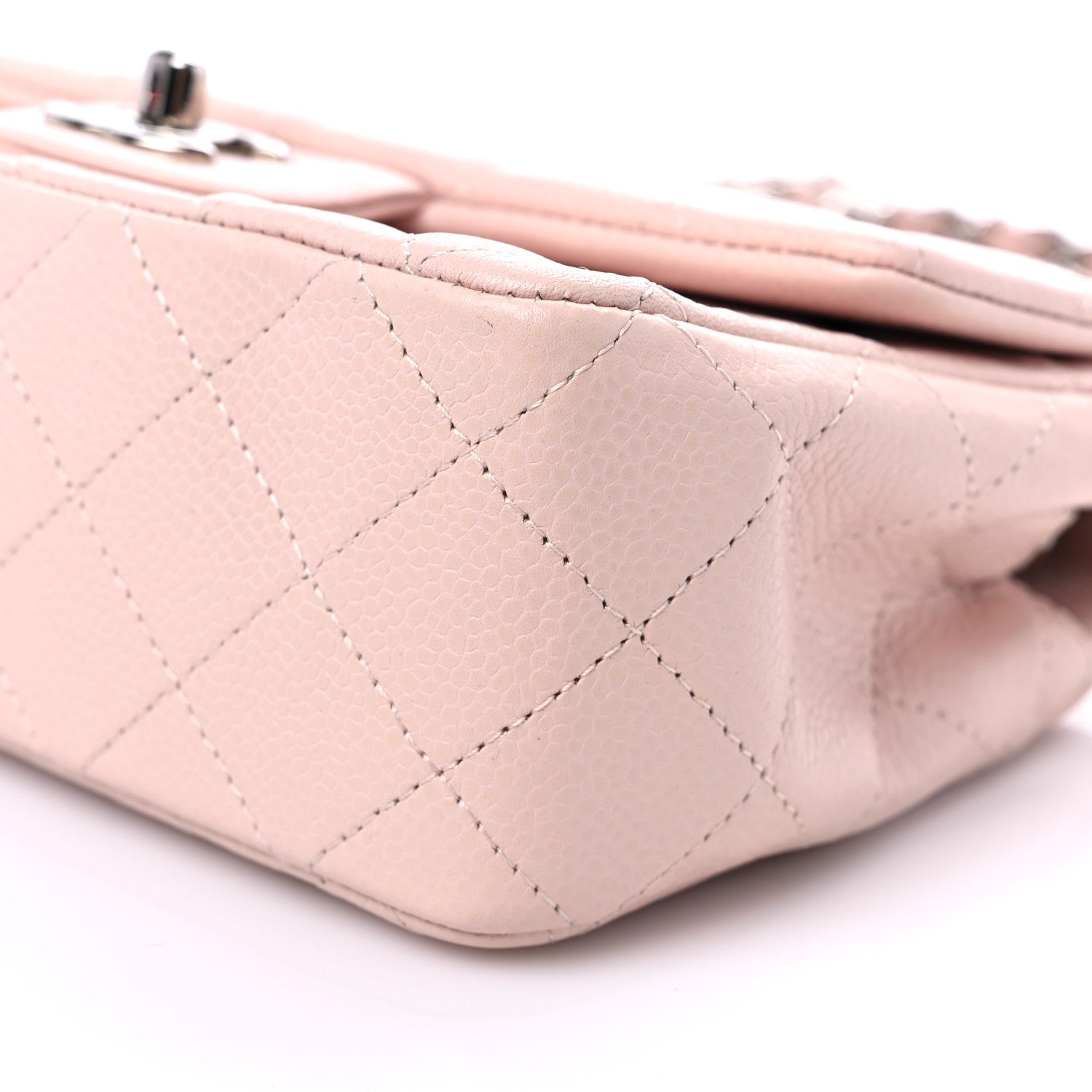 Chanel Caviar Quilted Mini Rectangular Flap Light Beige 9 of 11