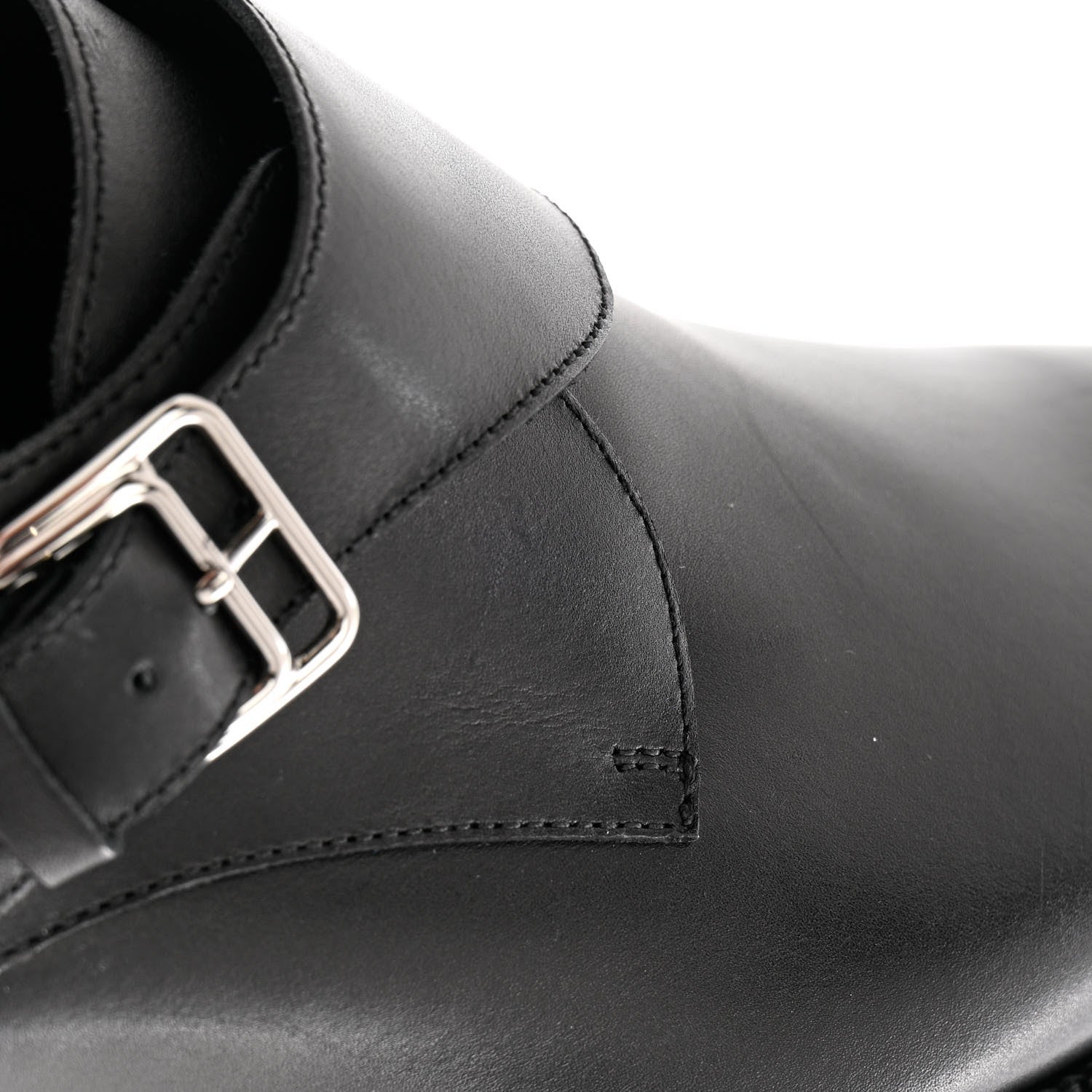 Hermes Calfskin Mens Buckle Loafers 42 Black 13 of 19