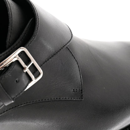 Hermes Calfskin Mens Buckle Loafers 42 Black 13 of 19