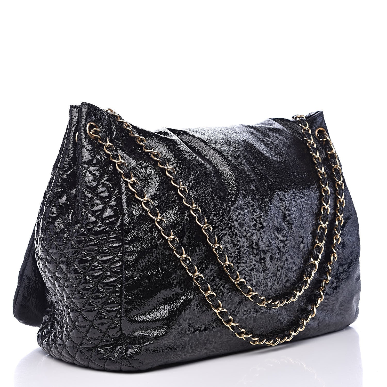 Chanel Vinyl XXL Rock and Chain Flap Black 3 of 13