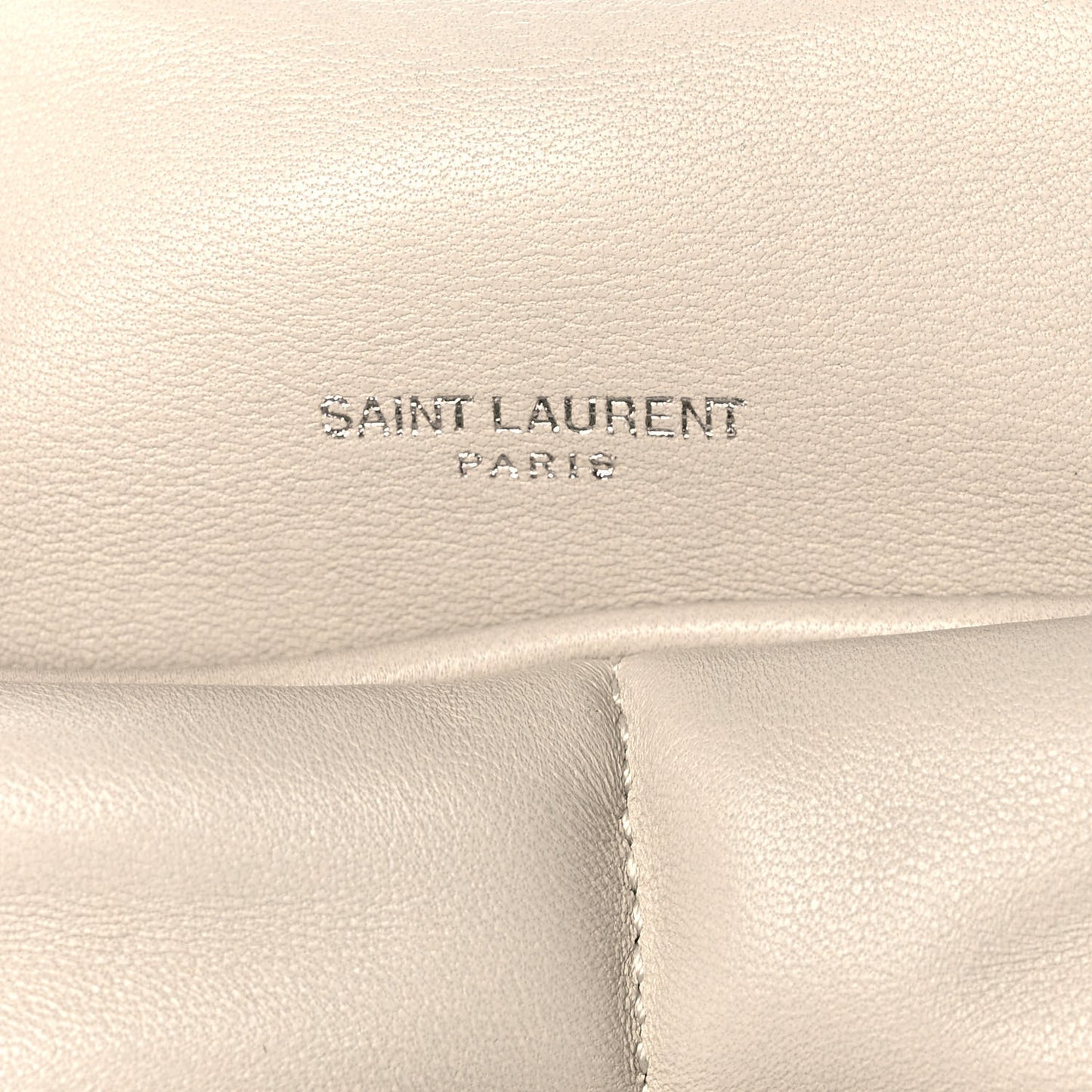 Lambskin Quilted Medium Loulou Puffer Monogram Chain Satchel Crema Soft