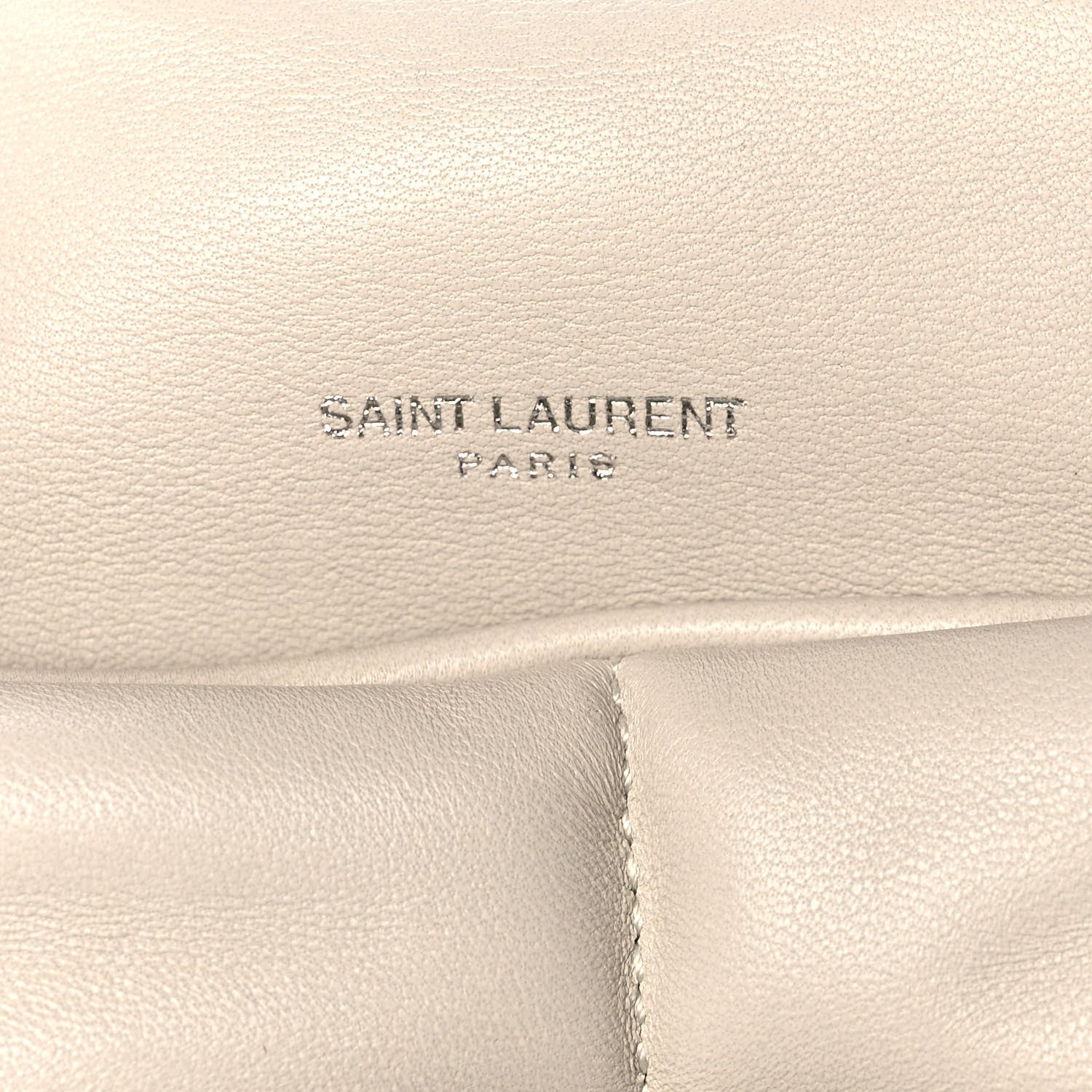 Saint Laurent Lambskin Quilted Medium Loulou Puffer Monogram Chain Satchel Crema Soft 7 of 11