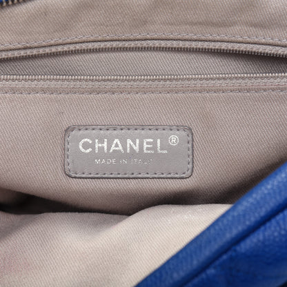 Chanel Caviar Quilted Jumbo Easy Flap Blue 9 of 35