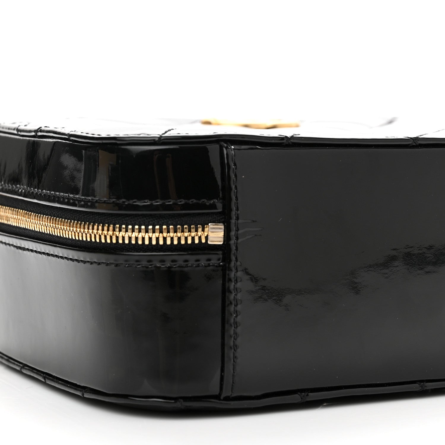 Chanel Patent Quilted Top Handle Small Vanity Case Black 8 of 9