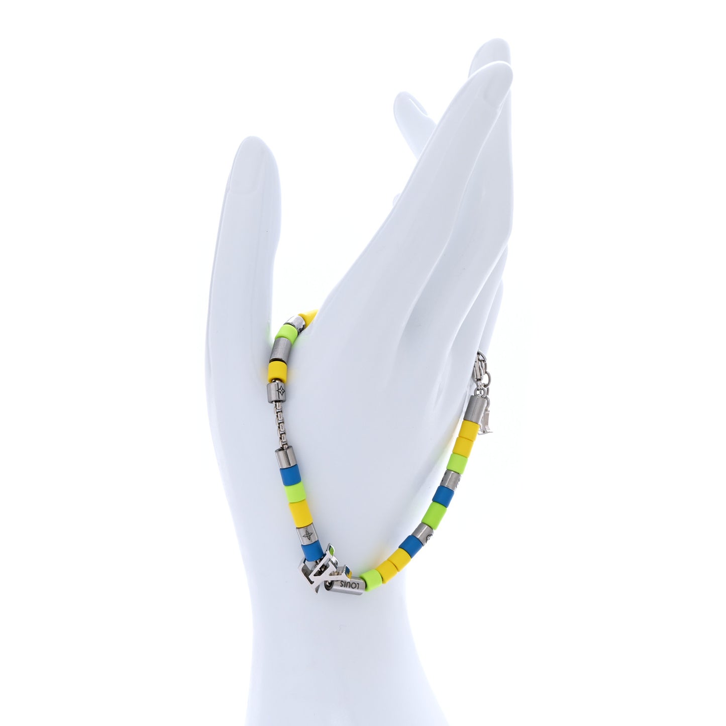 Metal Resin LV Sunrise Bead Bracelet Multicolor