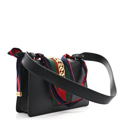 Gucci Calfskin Small Sylvie Shoulder Bag Black 3 of 16