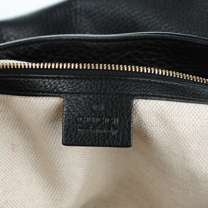 Gucci Pebbled Calfskin Medium Soho Chain Shoulder Bag Black 6 of 7