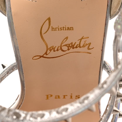 Christian Louboutin Lurex Specchio Choca Lux Sandals 39 Silver 7 of 8
