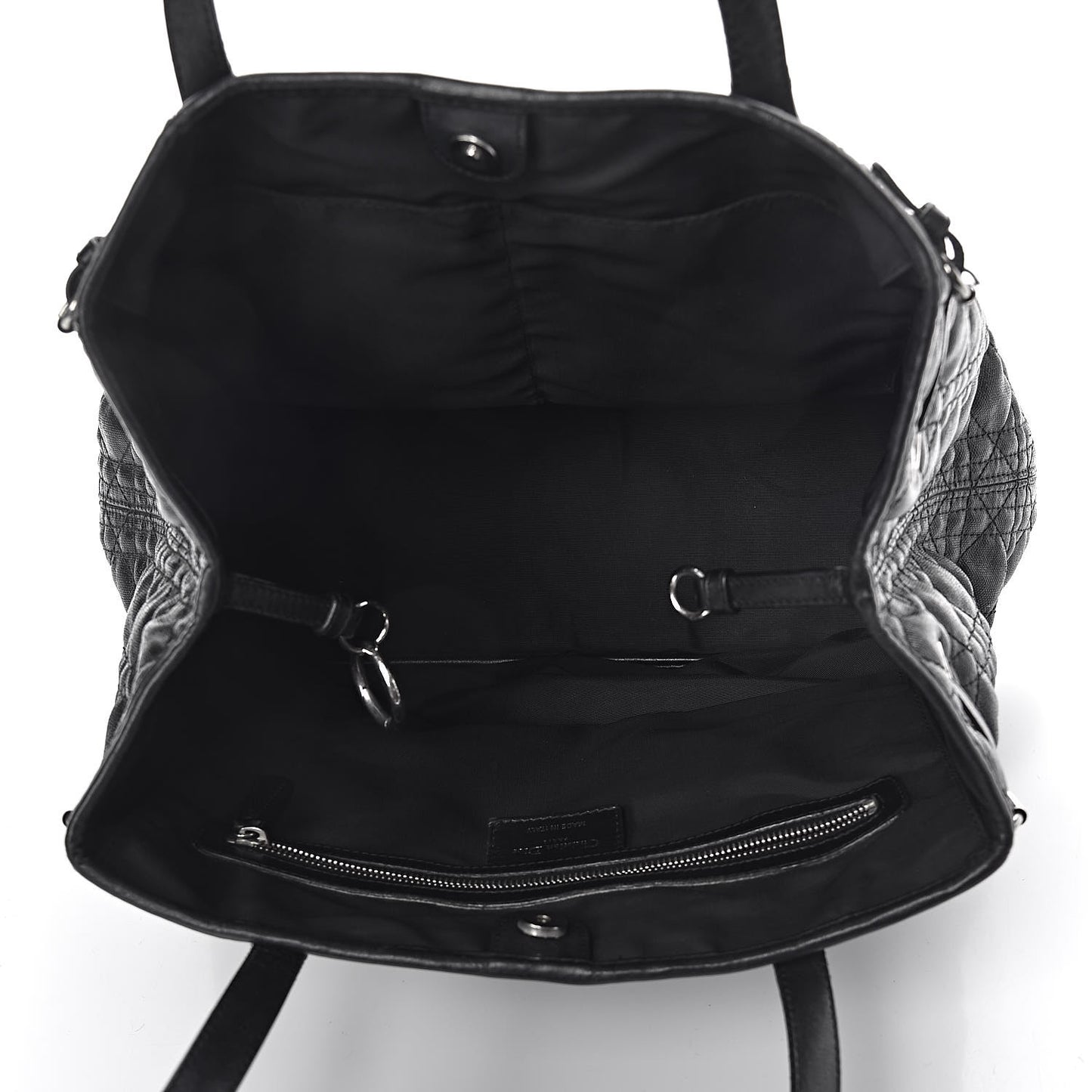 Coated Canvas Cannage Medium Panarea Tote Black