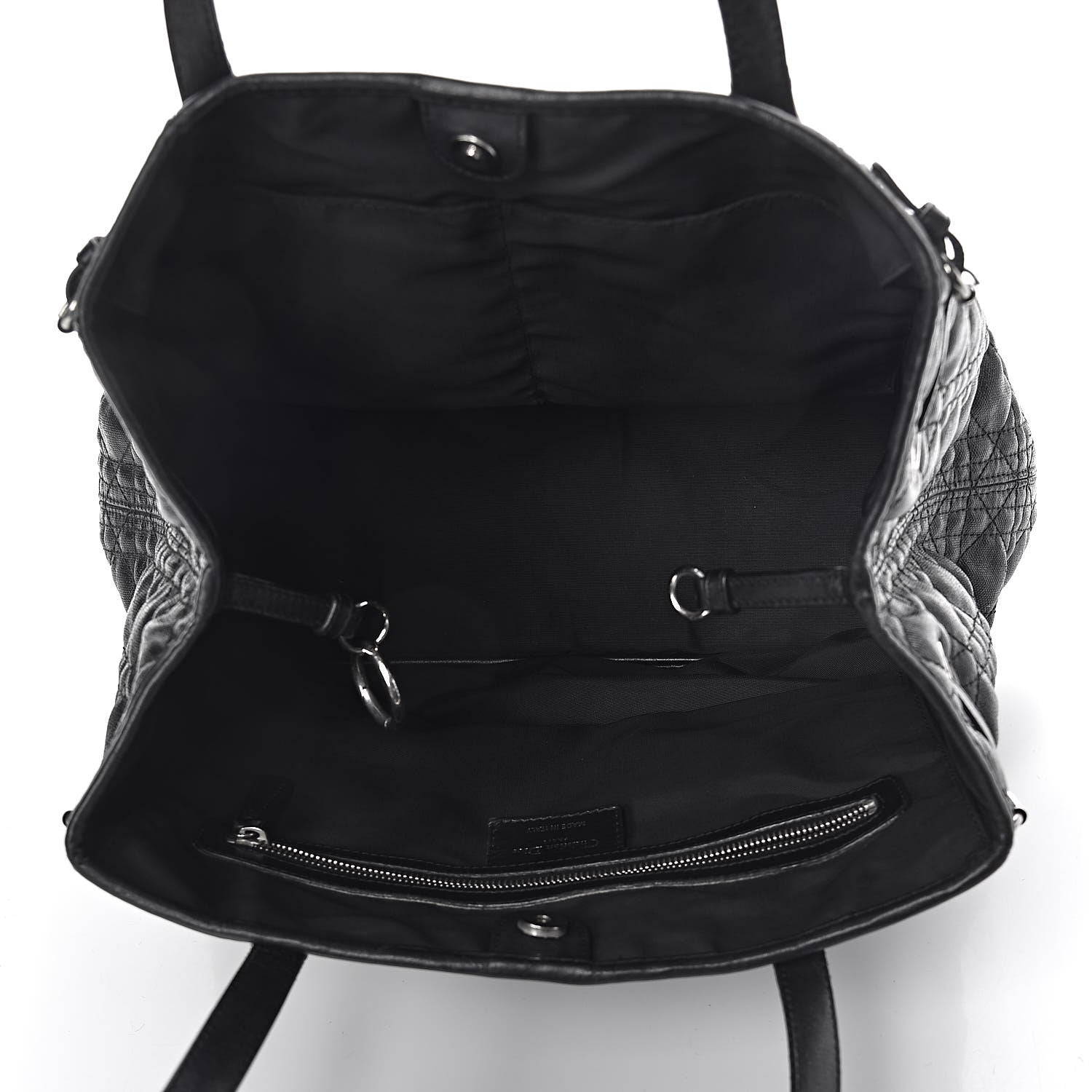 Christian Dior Coated Canvas Cannage Medium Panarea Tote Black 5 of 19