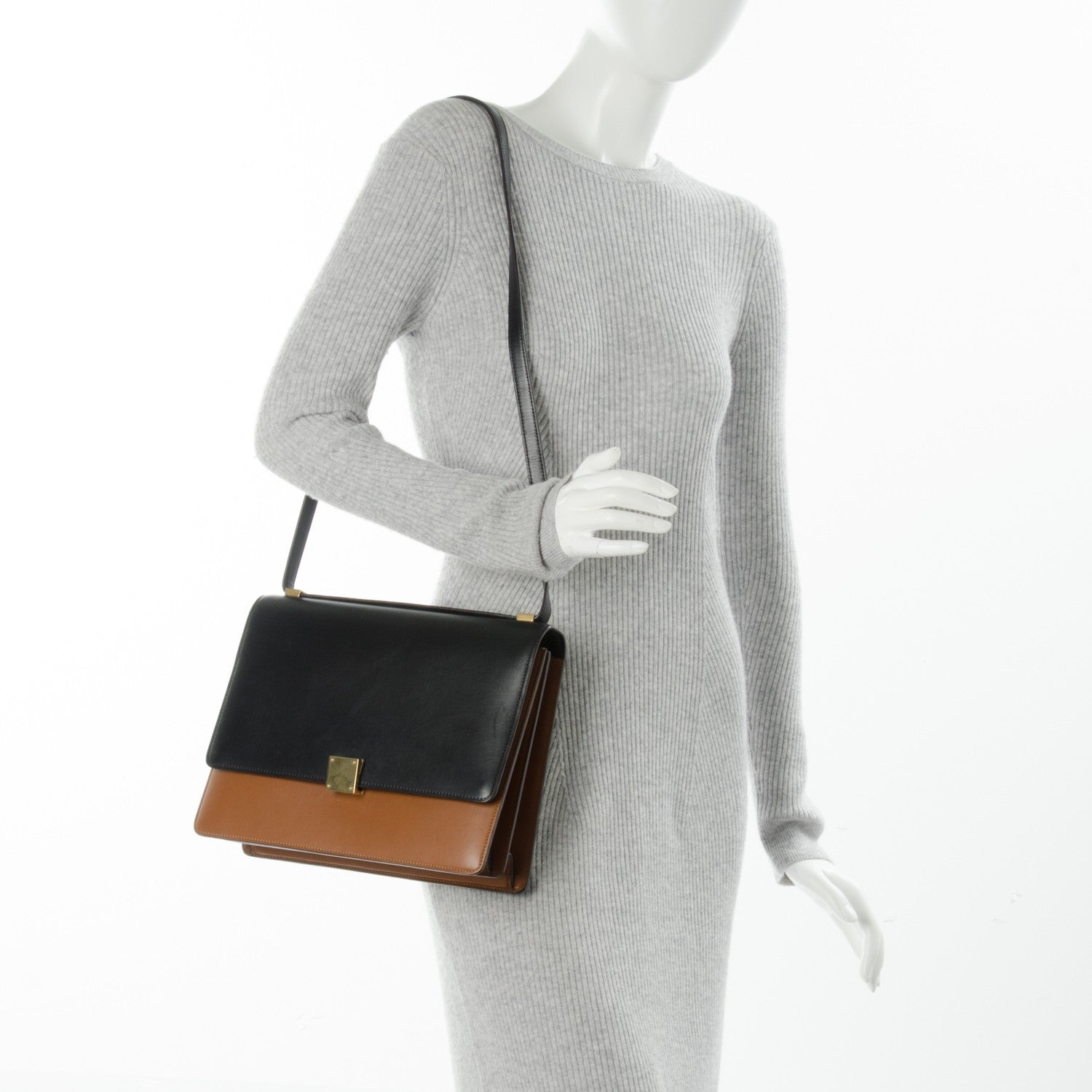 Celine Smooth Calfskin Bi-Color Large Case Camel 2 of 7