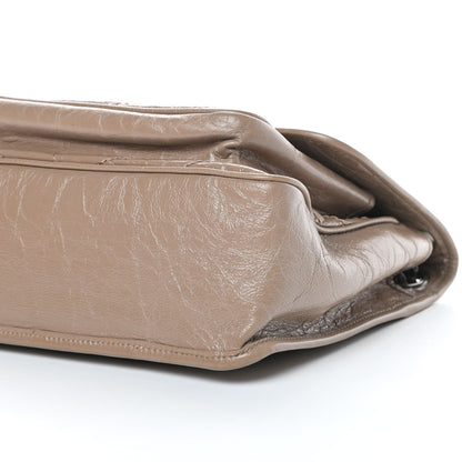 Saint Laurent Crinkled Calfskin Matelasse Monogram Medium Niki Chain Satchel Light Taupe 11 of 12