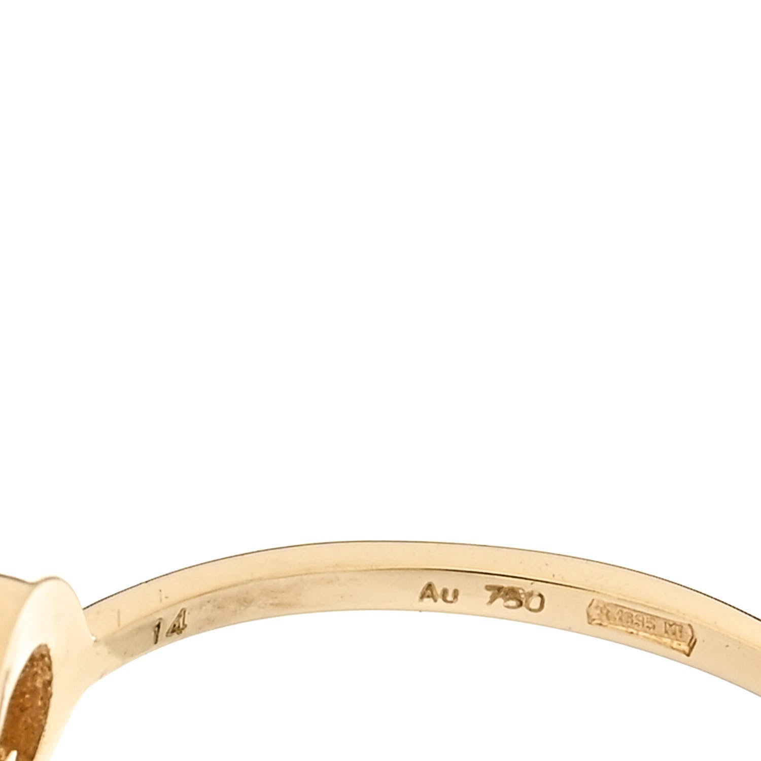 Gucci 18K Yellow Gold Double Connected Ring Set 53 6.5 5 of 6