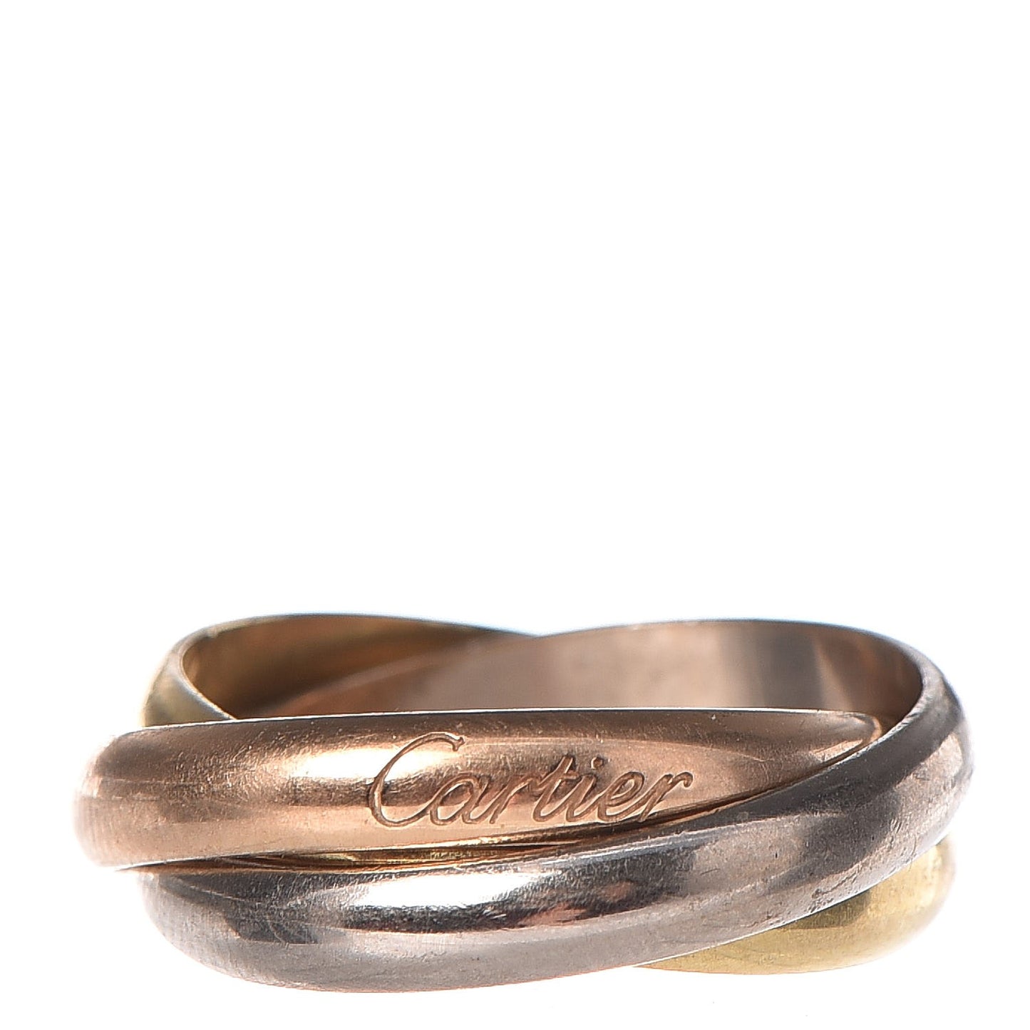 18K Pink Yellow White Gold Classic Trinity Ring 57 8