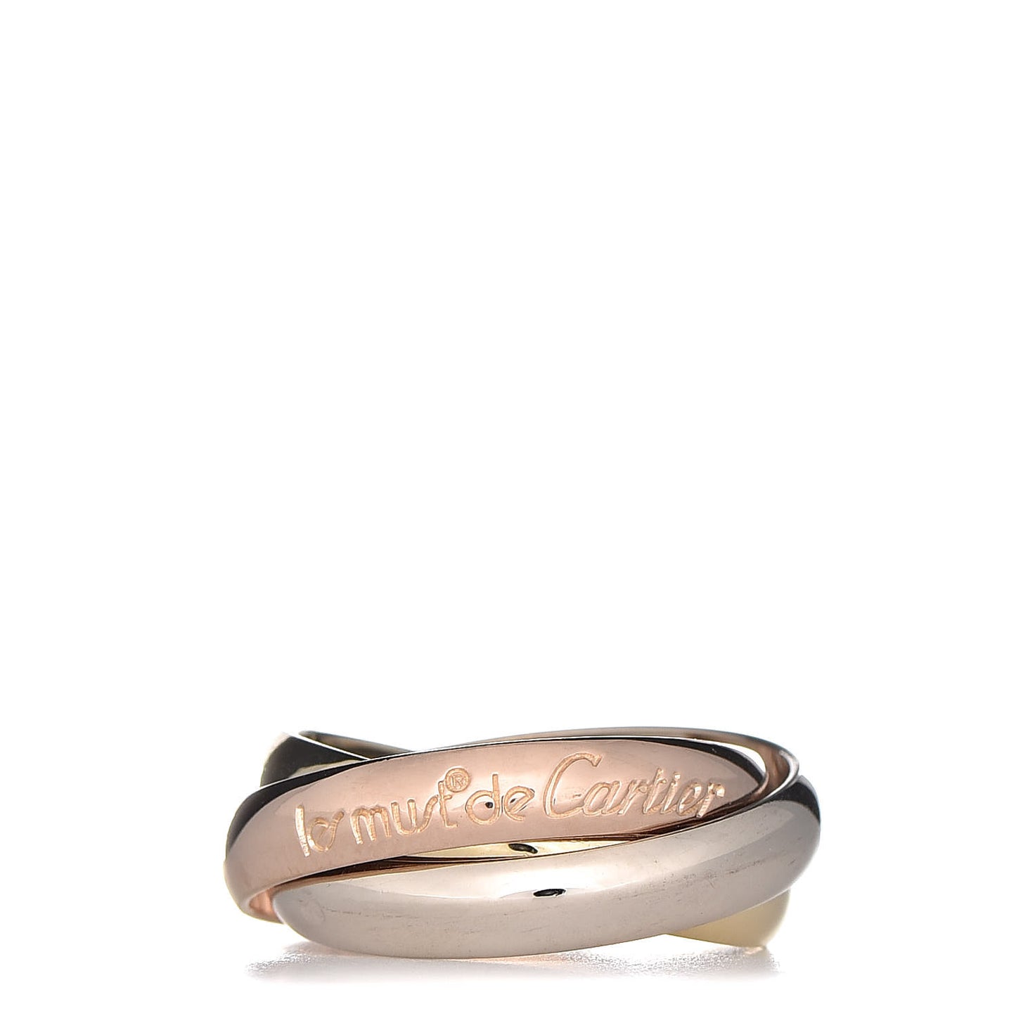 18K Pink Yellow White Gold Classic Les Must De Trinity Ring 50 5.25