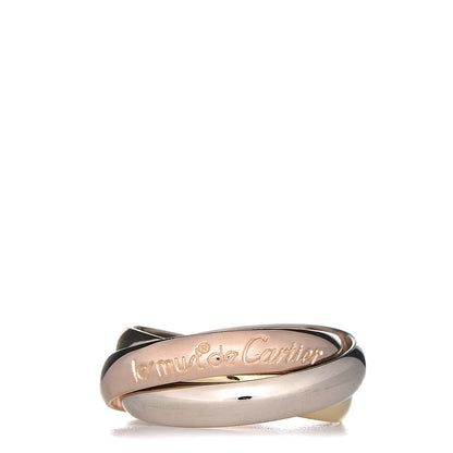 Cartier 18K Pink Yellow White Gold Classic Les Must De Trinity Ring 50 5.25 1 of 5
