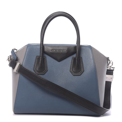 Givenchy Sugar Goatskin Small Tri-Color Antigona Blue Grey Black 1 of 15