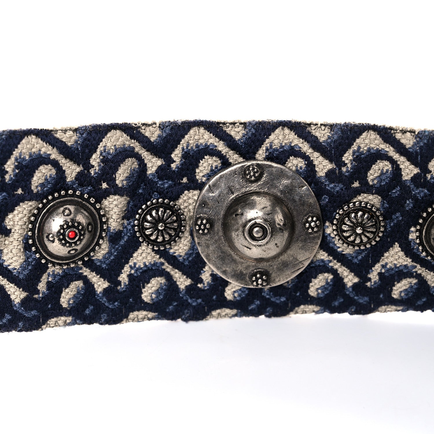 Christian Dior Oblique Studded Shoulder Strap Blue 9 of 10