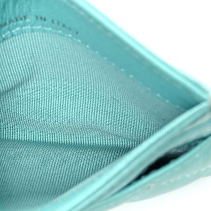 Chanel Lambskin Quilted Card Holder Turquoise 5 of 9