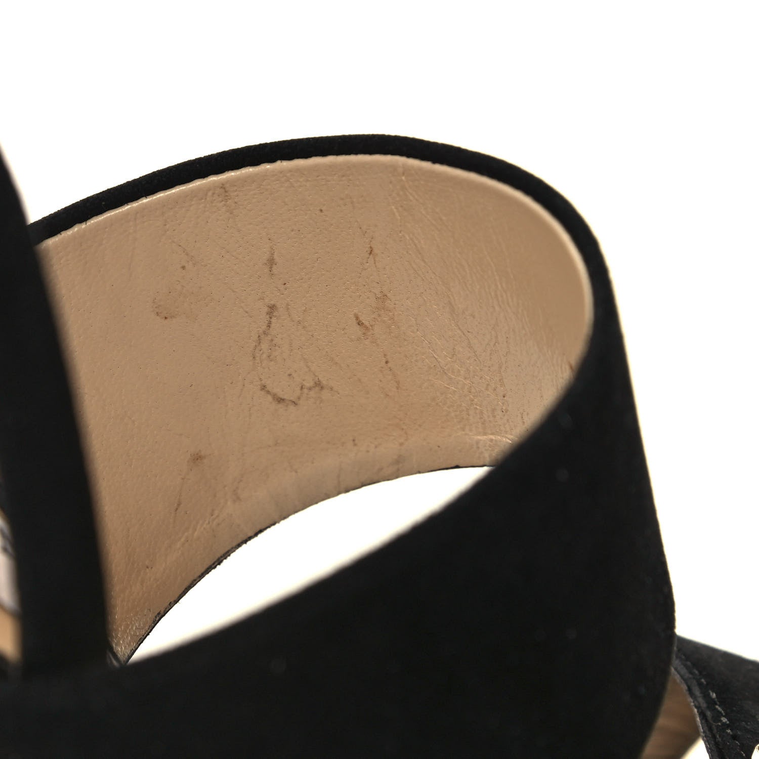 Jimmy Choo Suede Crystal Saphie 120 Sandals 36.5 Black 11 of 13