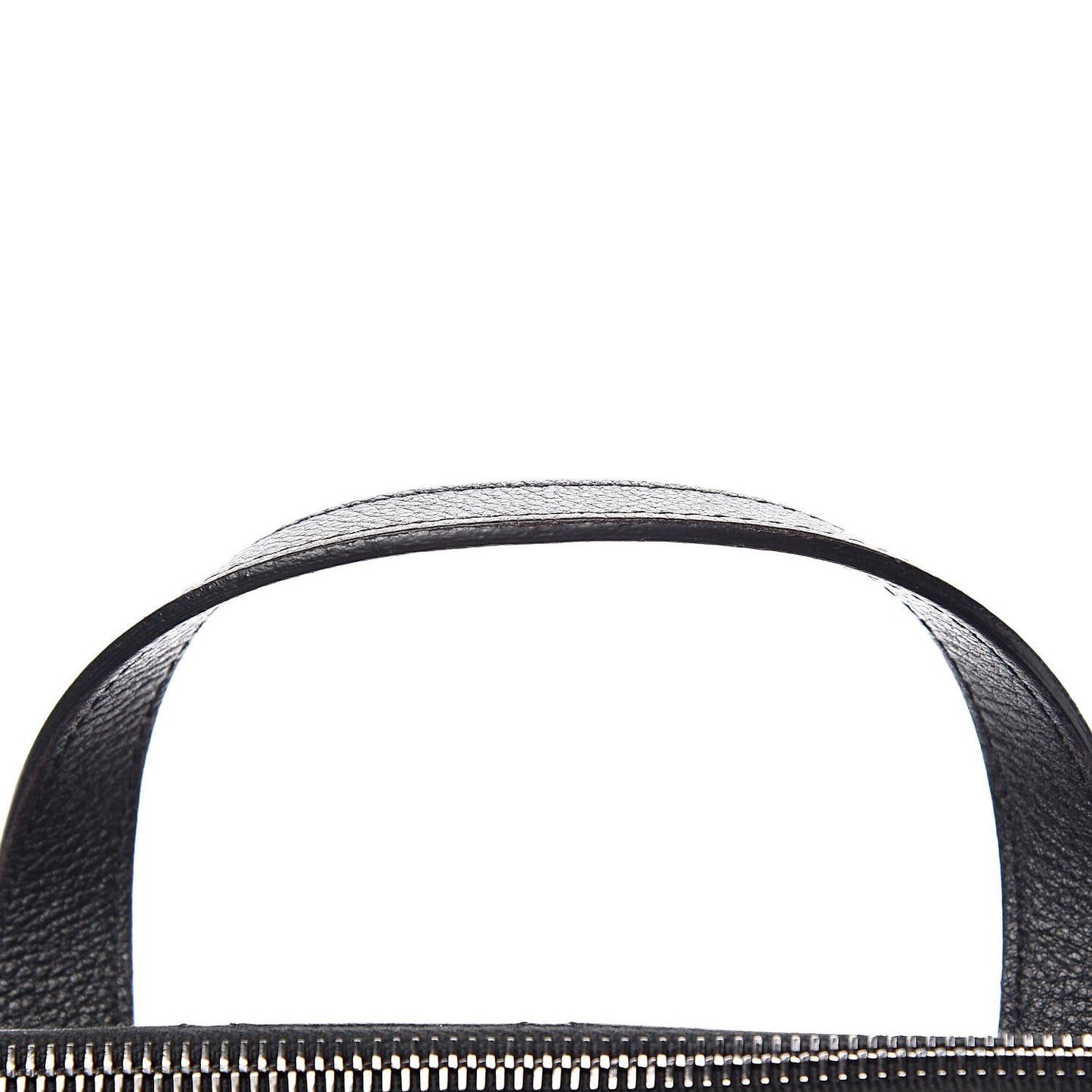 Grained Calfskin Quilted Large Casual Pocket Bowling Bag Black