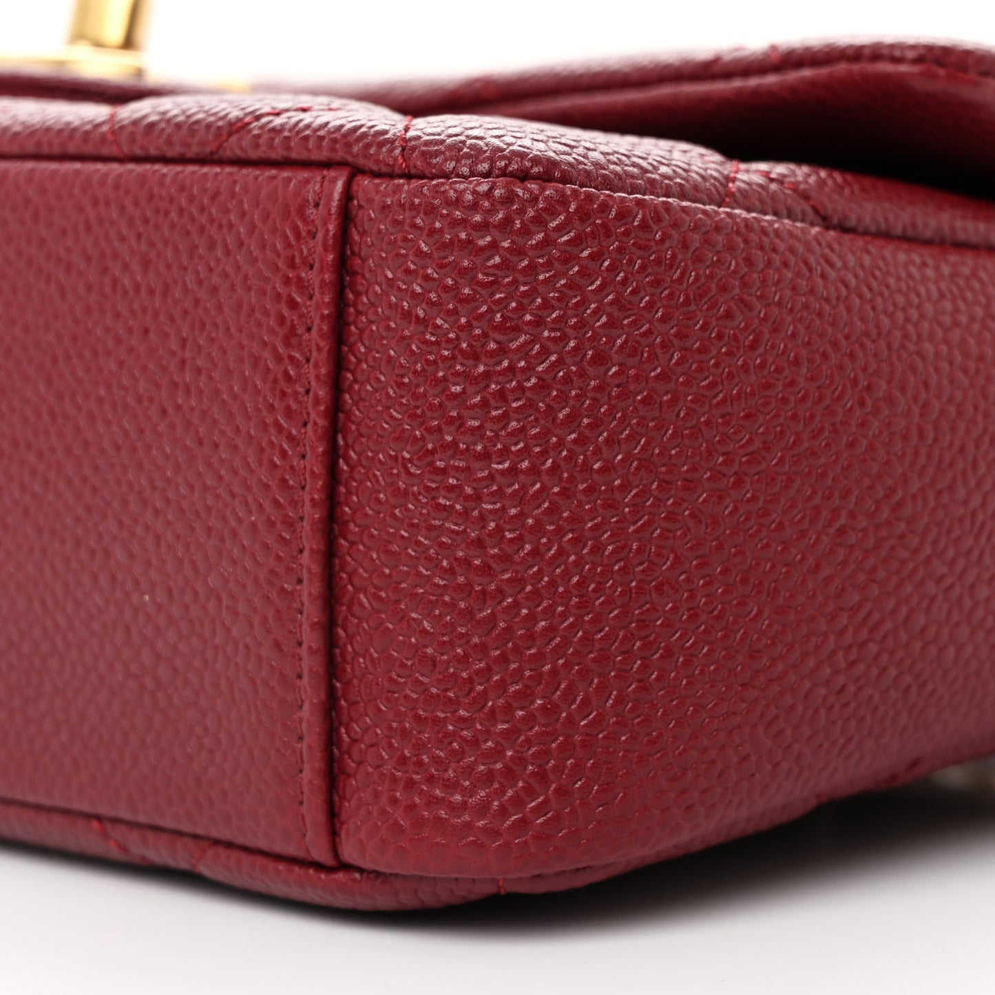Caviar Quilted Chain Soul Flap Burgundy