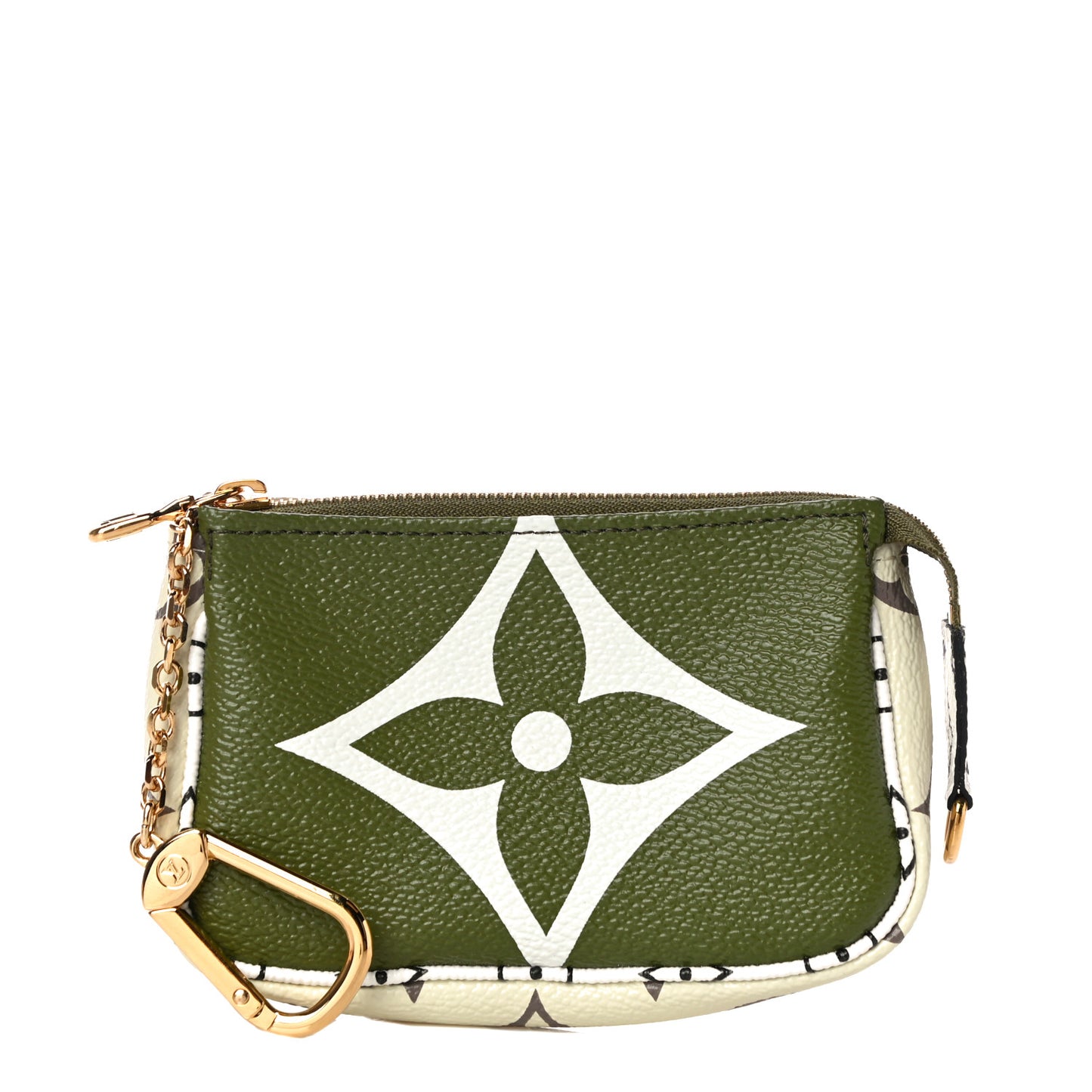 Monogram Giant Micro Pochette Accessories Kaki White