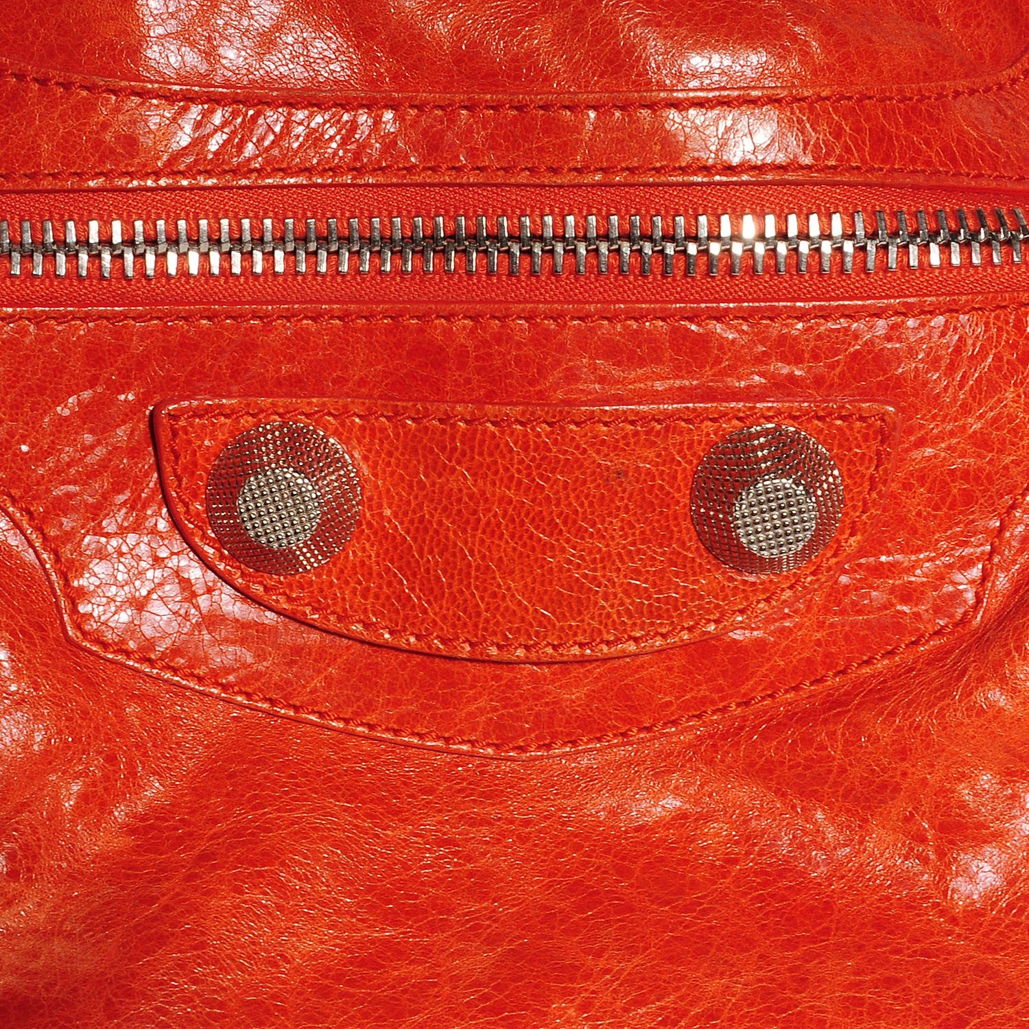 Balenciaga Agneau Giant 21 Silver Hardware City Mandarine 7 of 13