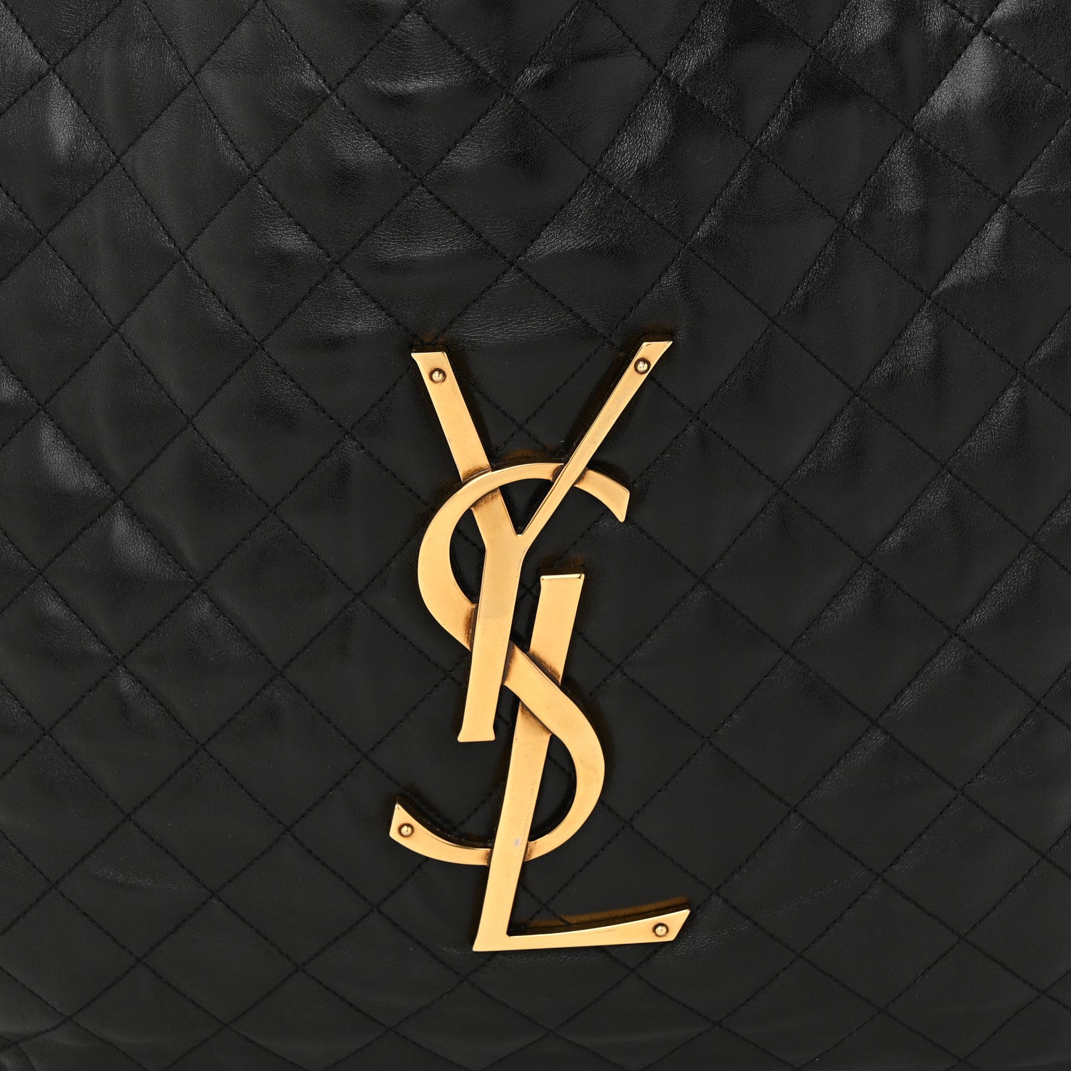 Saint Laurent Lambskin Quilted Maxi Icare Shopping Tote Black 9 of 12