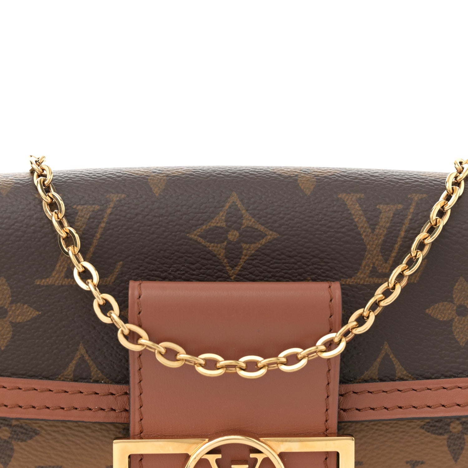 Louis Vuitton Reverse Monogram Dauphine Chain Wallet 7 of 9