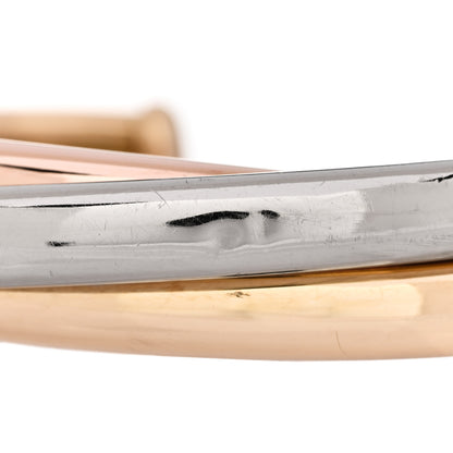 Cartier 18K Pink Yellow White Gold 6mm Trinity Bangle Bracelet 6 of 7