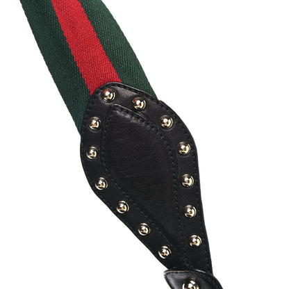 Gucci Monogram Web Studded Pelham Shoulder Bag Black 13 of 13