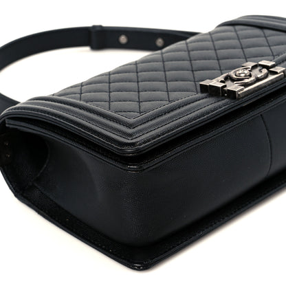 Chanel Caviar Quilted Medium Boy Flap Black 8 of 9