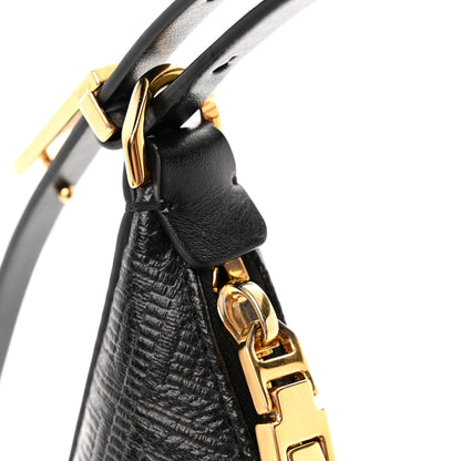 Givenchy Coated Canvas Logo 4G Embossed Small Moon Cut Out Shoulder Bag Black 11 of 11