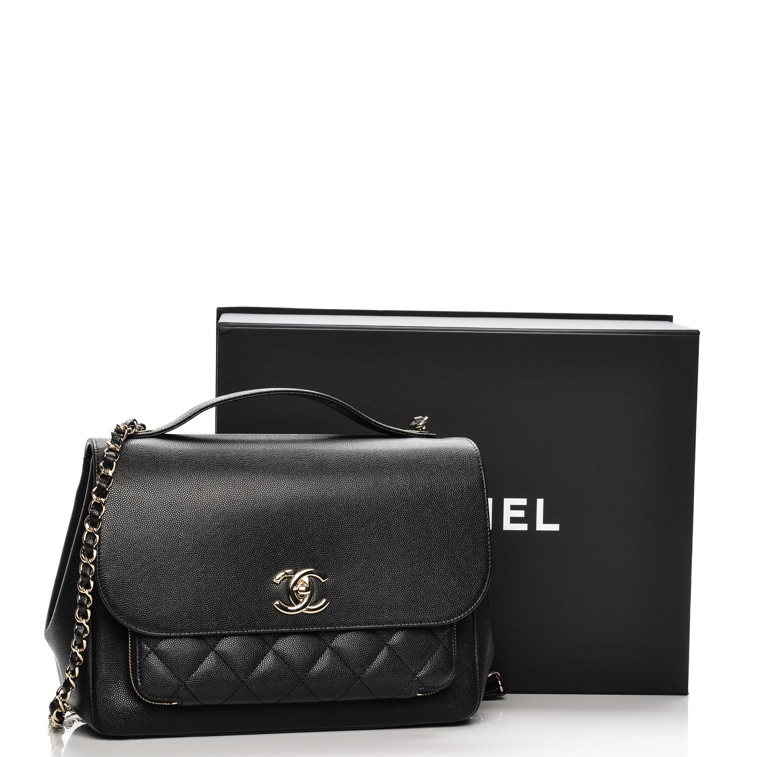 Chanel Caviar Quilted Large Business Affinity Flap Black 8 of 8
