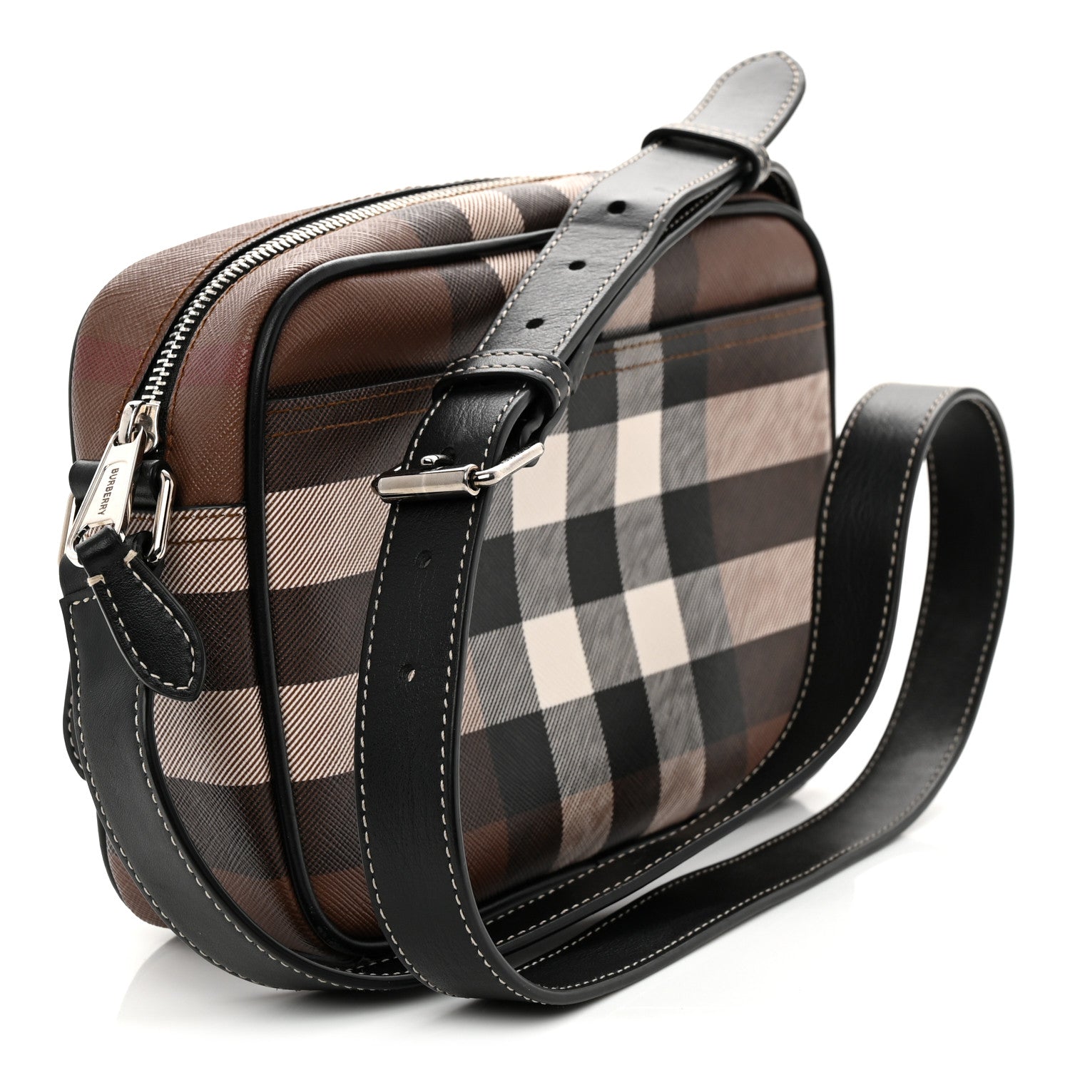Burberry Canvas Check Paddy Messenger  Birch Brown 3 of 10