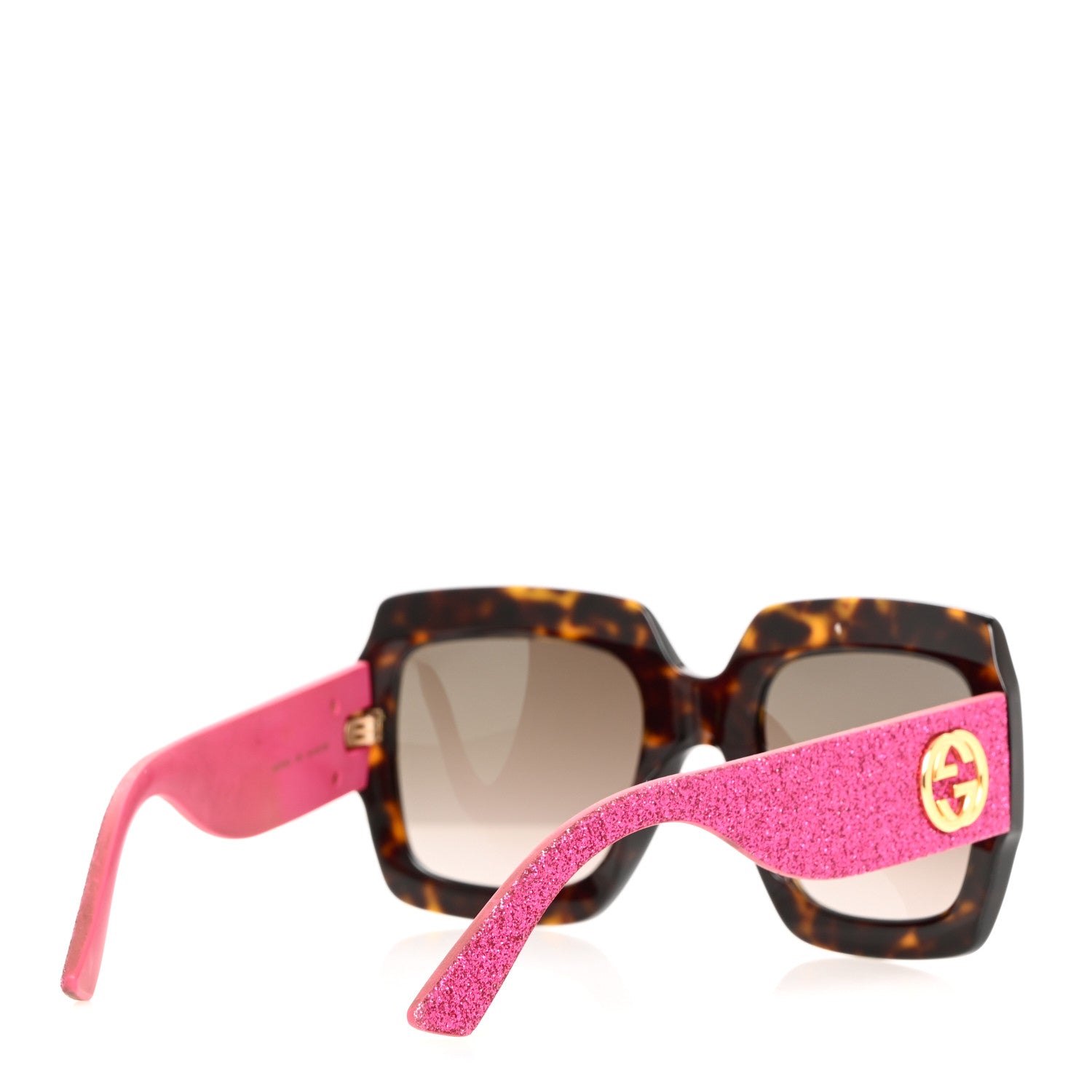 Gucci Square Frame GG0102S Sunglasses Glitter Pink Multi 4 of 8