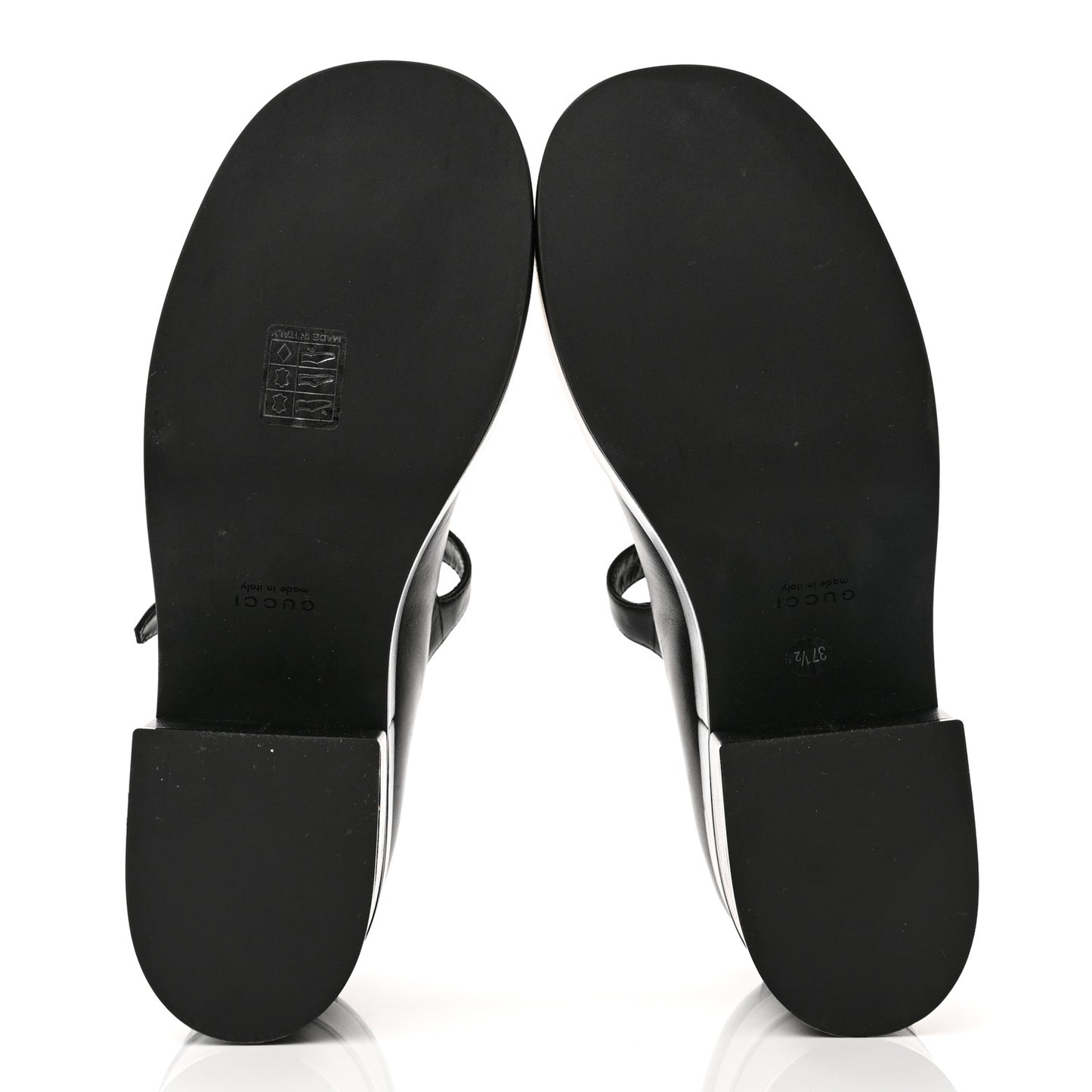 Nappa Cut Out Mary Jane Platform Loafers 37.5 Black