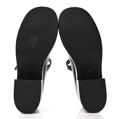 Gucci Nappa Cut Out Mary Jane Platform Loafers 37.5 Black 5 of 11