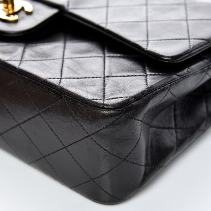 Chanel Lambskin Quilted Medium Double Flap Black 14 of 16