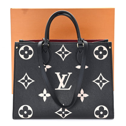 Louis Vuitton Empreinte Monogram Giant Onthego MM Black Beige 10 of 13
