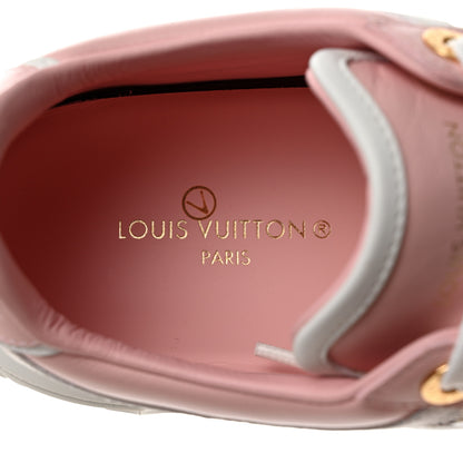 Louis Vuitton Monogram Embossed Calfskin Damier Azur Time Out Sneakers 40 Rose Clair Pink 6 of 10
