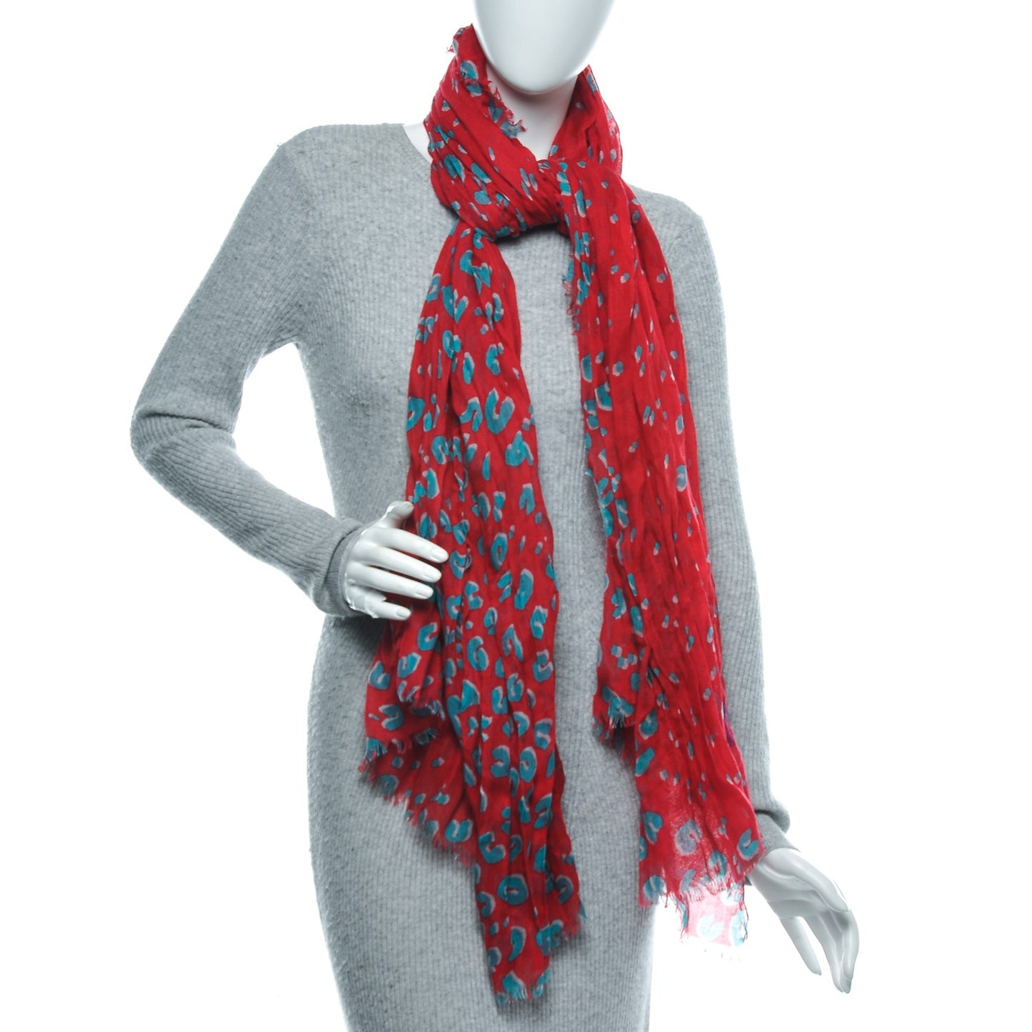 Cashmere Silk Leopard Confetti Stole Capucine