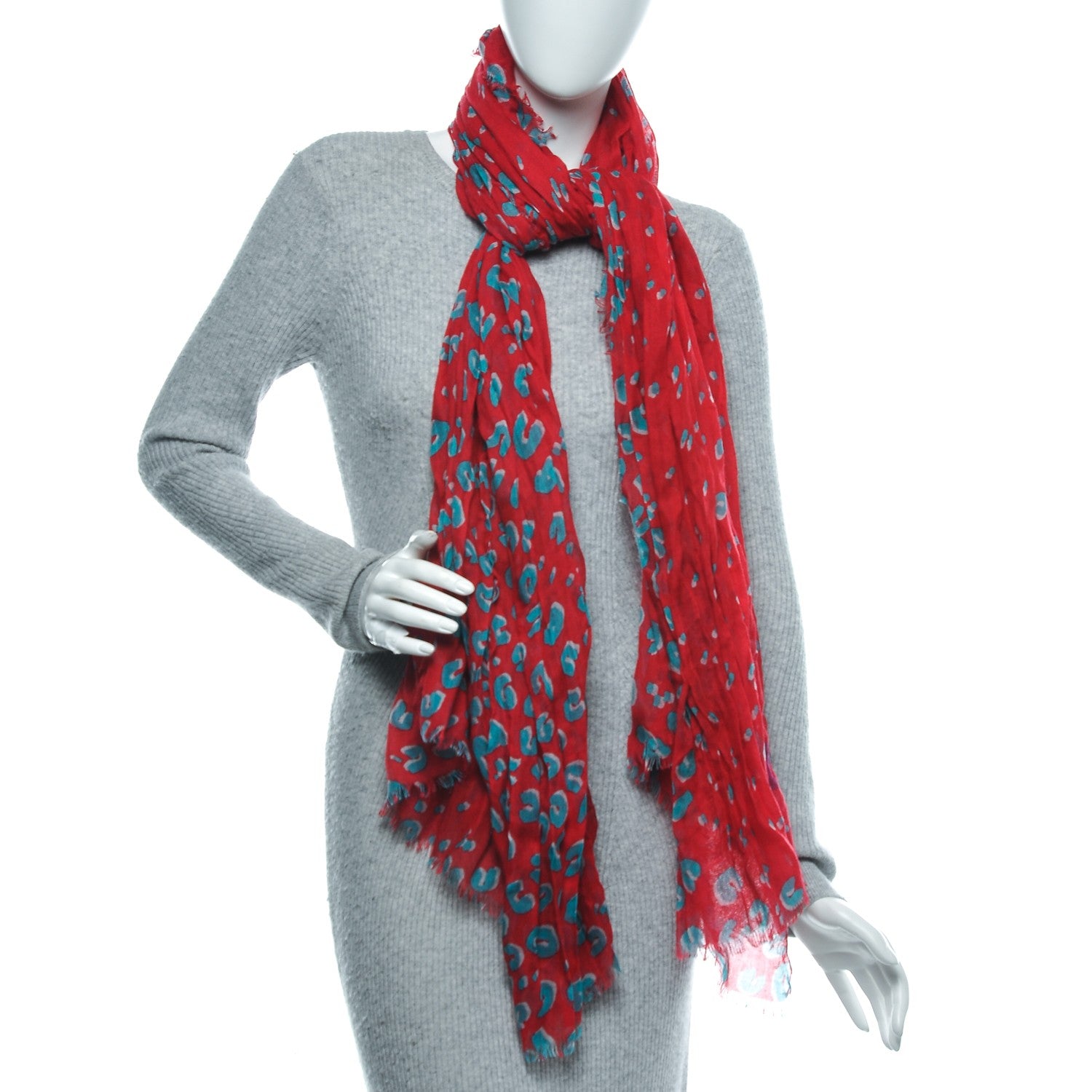 Louis Vuitton Cashmere Silk Leopard Confetti Stole Capucine 2 of 5
