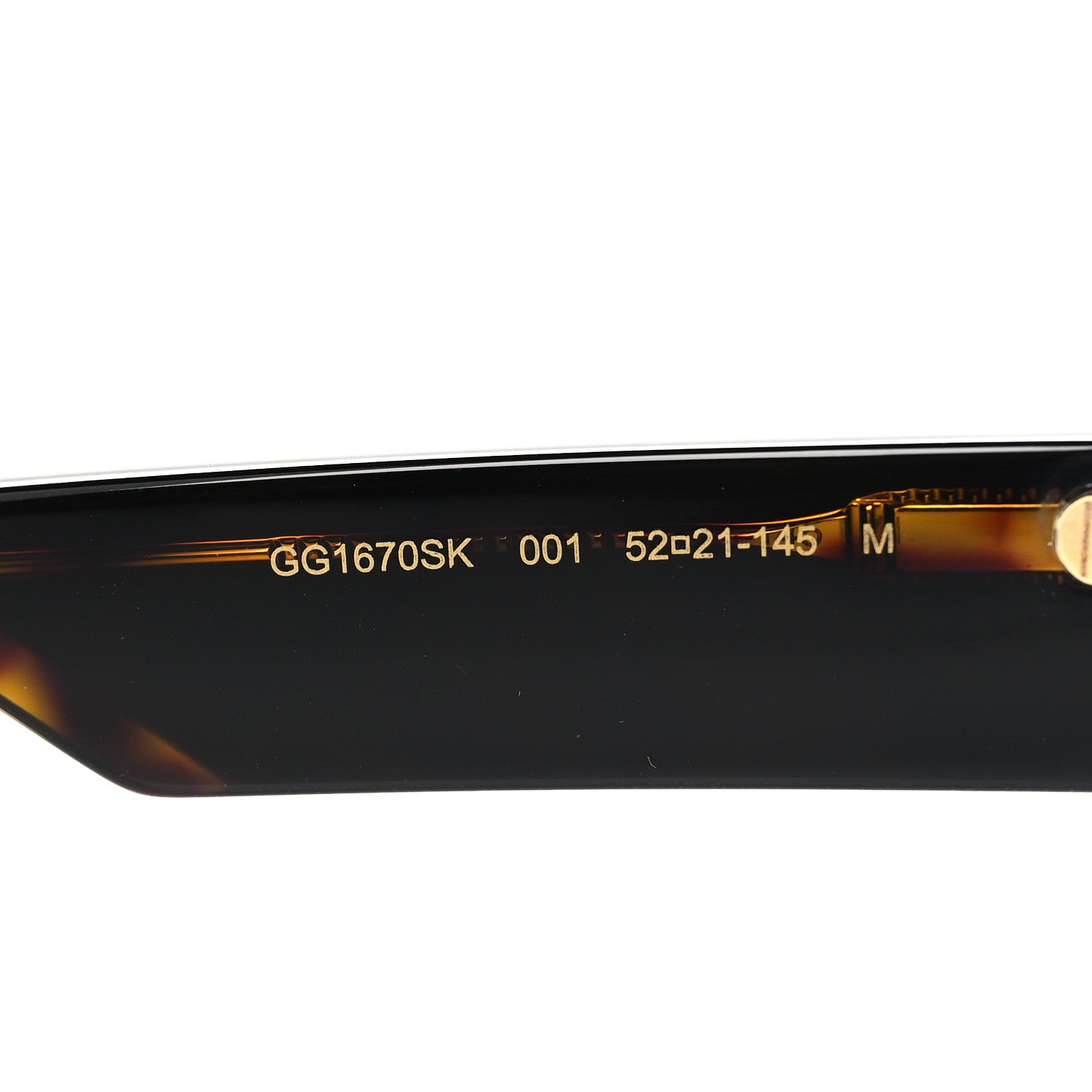 Gucci Acetate Square Frame Web Sunglasses GG1670SK Tortoise 6 of 7