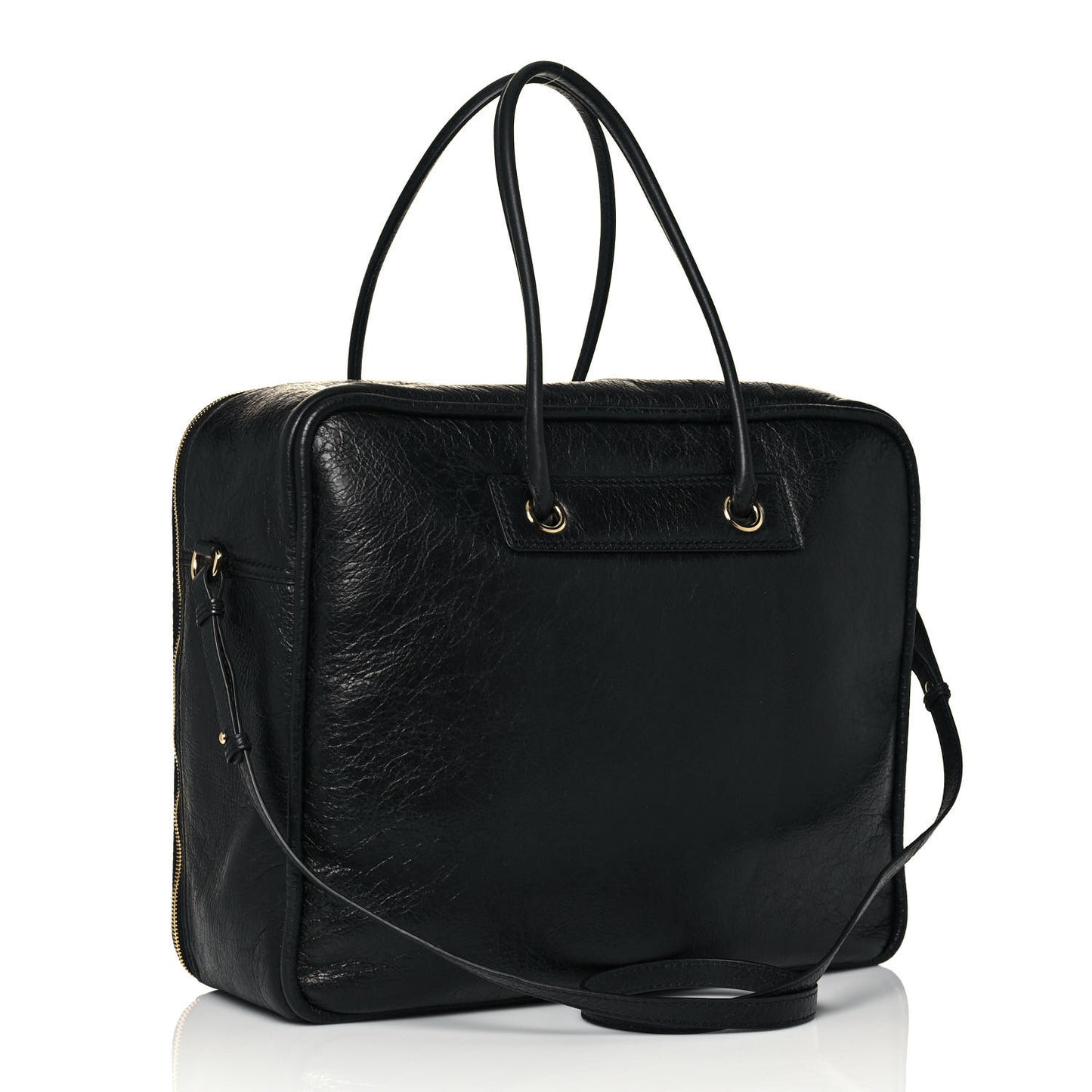 Agneau Medium Blanket Square Tote Black