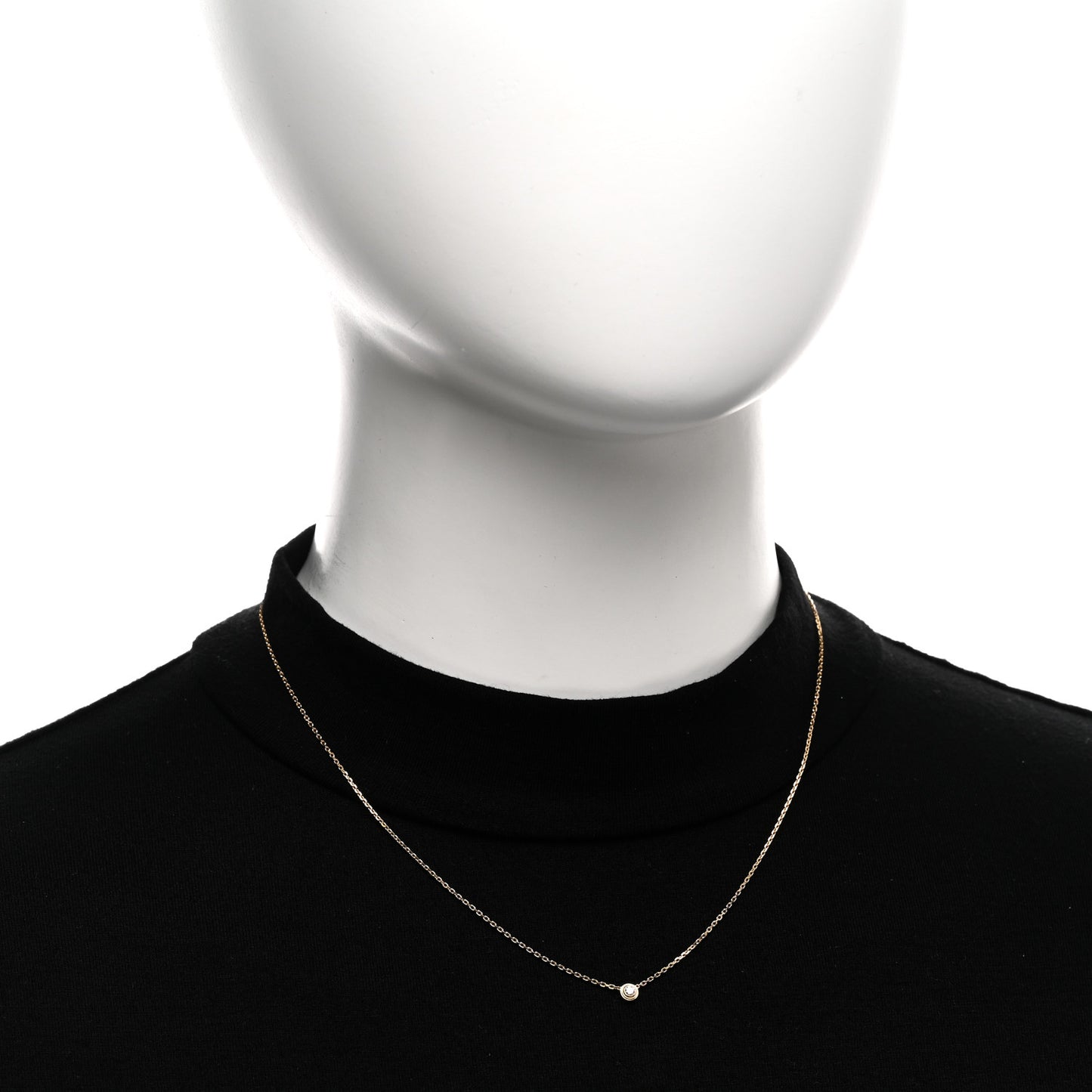 18K Yellow Gold Diamond XS D'Amour Pendant Necklace