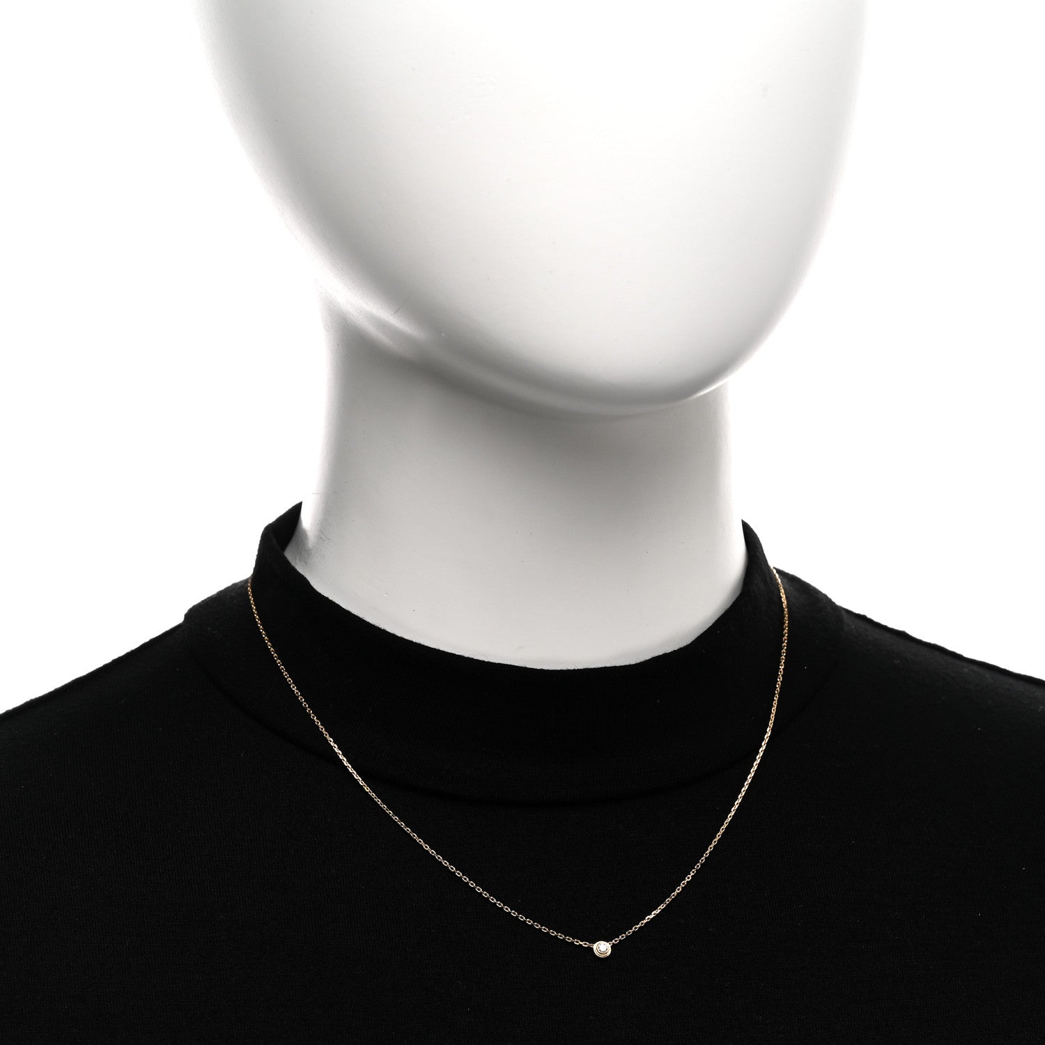 Cartier 18K Yellow Gold Diamond XS D'Amour Pendant Necklace 2 of 5